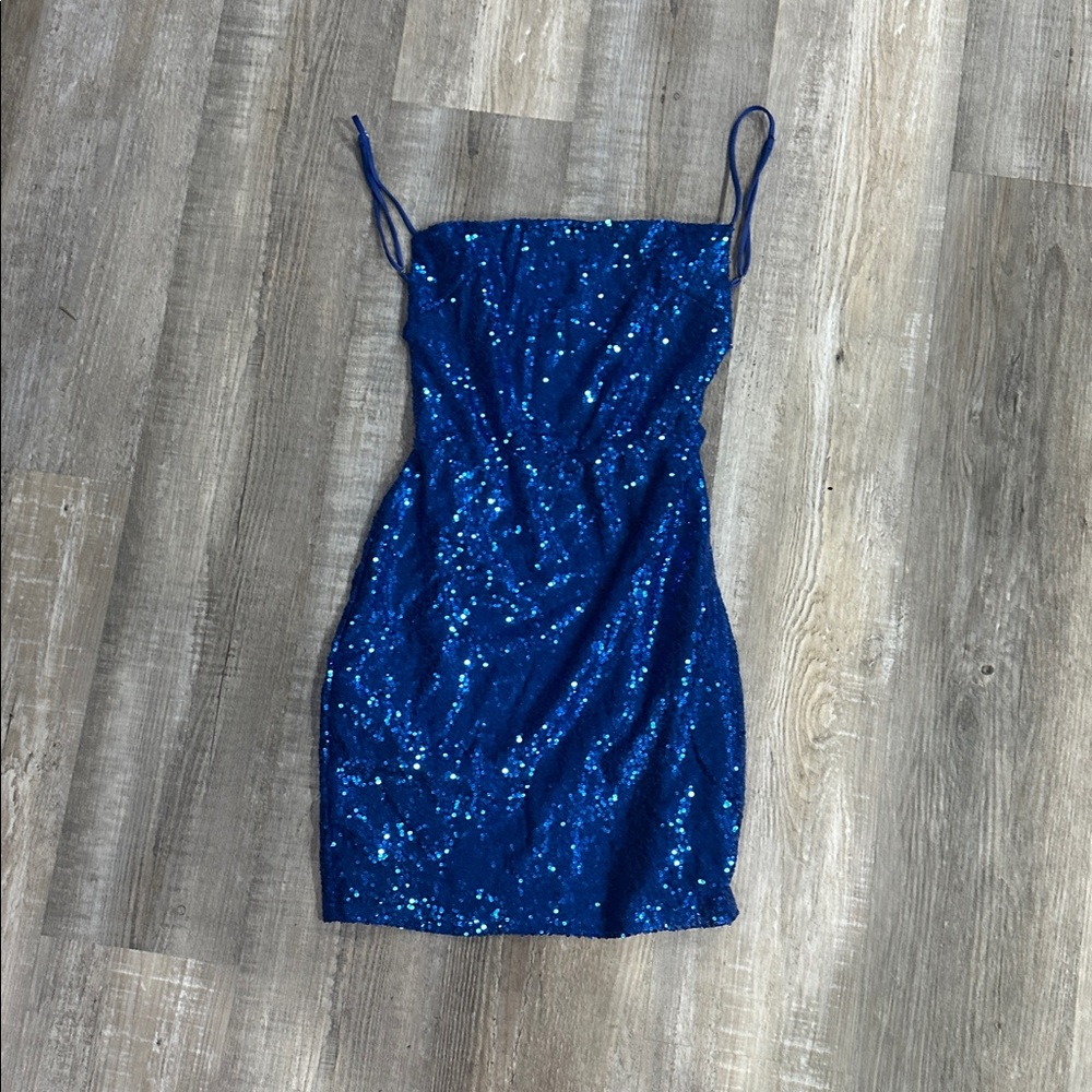 Sparkling Blue Sequin Dress Lucy in the Sky